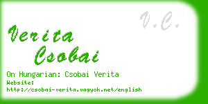 verita csobai business card